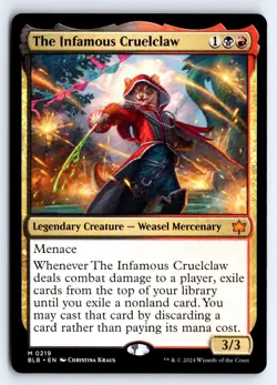 The Infamous Cruelclaw 219 Mythic Bloomburrow Magic: The Gathering NM - Image 1