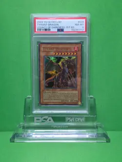 YU-GI-OH 2003 LEGACY OF DARKNESS 1ST ED TYRANT DRAGON LOD-034 PSA 8 - Image 1