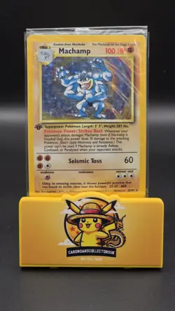 Pokemon TCG Machamp Holo 1st Edition Base Set Rare Card 8/102 Sealed - Image 1
