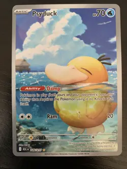 Pokemon TCG Ascended Heroes Psyduck Art Rare 226/217 Near Mint Pack Fresh - Image 1