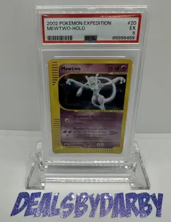 2002 POKEMON EXPEDITION #20 MEWTWO-HOLO PSA 5 - Image 1