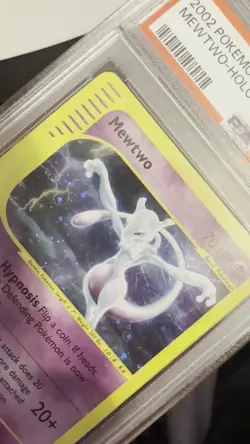 2002 POKEMON EXPEDITION #20 MEWTWO-HOLO PSA 5 - Image 2