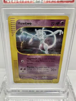 2002 POKEMON EXPEDITION #20 MEWTWO-HOLO PSA 5 - Image 3