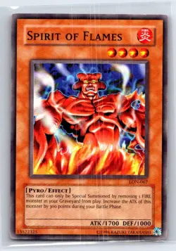 Spirit of Flames LON-EN067 Labyrinth of Nightmare Yu-Gi-Oh LP - Image 1
