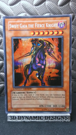 | Yugioh Swift Gaia the Fierce Knight CT1-EN004 Secret Rare 2004 LP/PL 🔥 | - Image 1