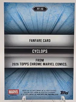 2026 Topps Chrome Marvel Comics Cyclops Fanfare SP #FF-10 - Image 2