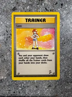 Pokemon TCG Cards Lass 104/130 Base Set 2 Rare EXC - Image 1