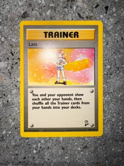 Pokemon TCG Cards Lass 104/130 Base Set 2 Rare EXC - Image 3