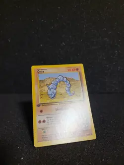 Pokemon Karte Onix - 1. Edition Near Mint+ - 56/102 Basis Set - Image 3