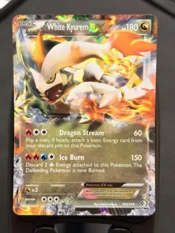 Pokemon TCG BW Boundaries Crossed White Kyurem EX 103/149 Rare Holo Card - Image 1