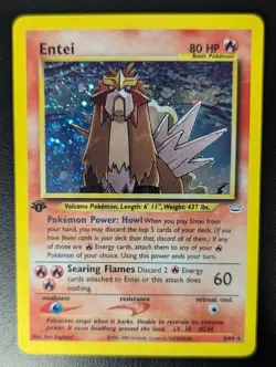 Pokemon Karte Entei 6/64 Neo Revelation Wizards Englisch 1st EX-GD - Image 1