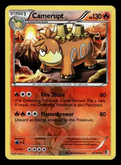Camerupt 22/149 Reverse Holo BW Boundaries Crossed Pokemon Card - Image 1