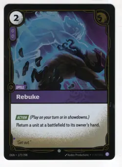 Riftbound League Of Legends Origins Foil Card OGN 172 Rebuke - Image 1