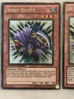 Yu-Gi-Oh! 3x SPIRIT REAPER” 1x GLD4-EN011 LE + 2x PGLD-EN083 1st Editions - Image 4