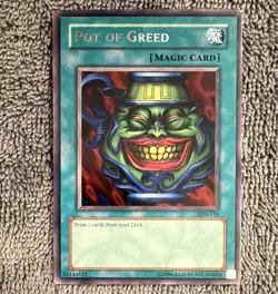 Konami Yu-Gi-Oh! TCG Pot of Greed LOB-119 Rare Unlimited MP/LP - Image 1