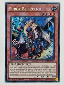 YuGiOh CORI-EN011 Surge Blitzclique Secret Rare - Image 1