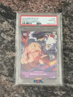2024 ONE PIECE PROMOS ONE PIECE EMOTION #041 MONKEY D. LUFFY PSA 10 - Image 1