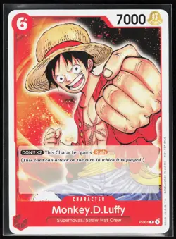Monkey.D.Luffy (Promotion Pack 2022) P-001 P One Piece Promo Card English LP - Image 1