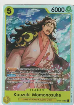 Kouzuki Momonosuke OP06-107 English SR Wings of the Captain One Piece Card Game - Image 1