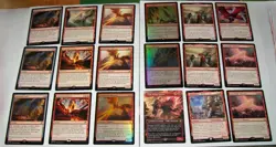 33x Magic the Gathering Red Rare card lot - Image 1