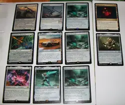 11x Magic the Gathering Artifact & Land Rare card lot - Image 1