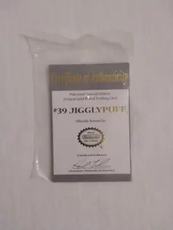 POKEMON LIMITED EDITION 23K GOLD PLATED TRADING CARD - JIGGLYPUFF - Image 4