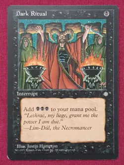 Magic The Gathering ICE AGE DARK RITUAL black card MTG - Image 1