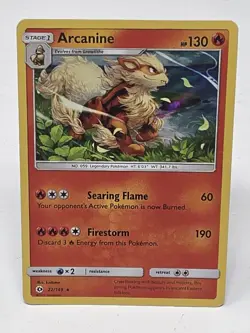 Arcanine 22/149 Holo Holo Rare SM Base Set Holo Near Mint - Image 1