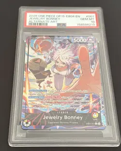 2026 One Piece OP15 EB04 EN Jewelry Bonney Alternate Art #001 PSA 10 GEM MINT - Image 4