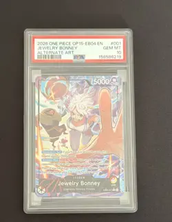 2026 One Piece OP15 EB04 EN Jewelry Bonney Alternate Art #001 PSA 10 GEM MINT - Image 5
