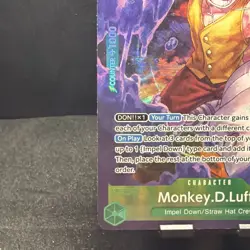 Monkey D Luffy OP16-034 Alternate Art The Time of Battle One PIece English Card - Image 2