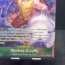 Monkey D Luffy OP16-034 Alternate Art The Time of Battle One PIece English Card - Image 5