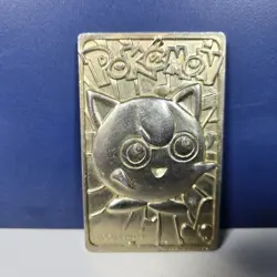 Pokemon 23k Gold Plated Jiggly Puff Trading Card Burger King 1999 Limited Ed - Image 1