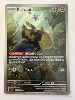 Relicanth 173/162 Temporal Forces Full Art Holo Illustration Rare Pokemon TCG - Image 1