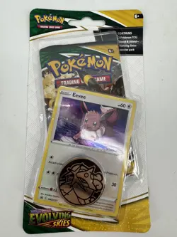 Pokemon Sword & Shield Evolving Skies Checklane Blister Pack Eevee Sealed - Image 1