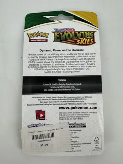Pokemon Sword & Shield Evolving Skies Checklane Blister Pack Eevee Sealed - Image 3