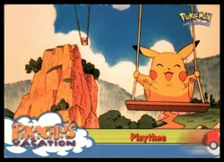 Topps Pokemon Playtime #57 Pikachus Vacation Blue Logo 1999 LP - Image 1