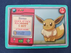Eevee Quick Attack Jr Adventure Game Card Pokemon Nintendo 1999 LP - Image 1