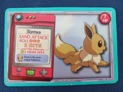 Eevee Quick Attack Jr Adventure Game Card Pokemon Nintendo 1999 LP - Image 2