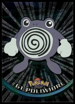 Topps Pokemon Poliwhirl #61 1999 TV Animation Edition Holo Black Logo NM - Image 1