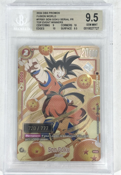 Dragon Ball Super Son Goku Fusion Serial Top Event Winners FP001 BGS 9.5 GM - Image 1