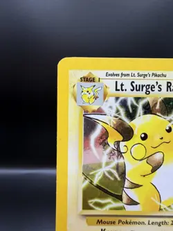 Lt. Surge's Raichu 11/132 Holo Rare Gym Challenge Pokemon Unlimited Holo LP - Image 2