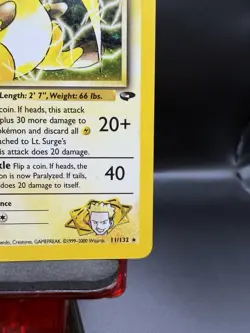 Lt. Surge's Raichu 11/132 Holo Rare Gym Challenge Pokemon Unlimited Holo LP - Image 4