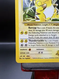 Lt. Surge's Raichu 11/132 Holo Rare Gym Challenge Pokemon Unlimited Holo LP - Image 5