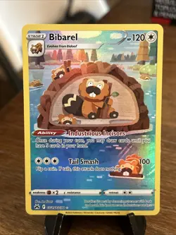 Pokemon TCG Bibarel Holo Ultra Rare Card Crown Zenith-Galarian Gallery GG25/GG70 - Image 1