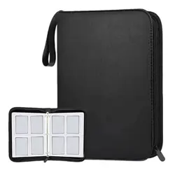 Classeur Binder Noir Fermeture Eclair 400 Emplacements Carte Pokemon - Image 1