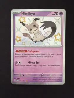 Pokemon TCG Mimikyu Shiny Holo 160/091 — Paldean Fates — Near Mint - Image 1