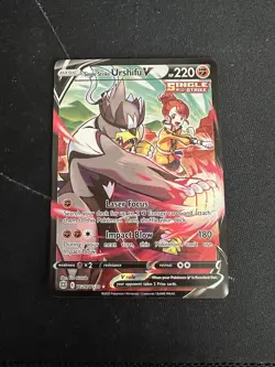 Pokemon TCG Single Strike Urshifu V - Ultra Rare - TG18/TG30 Brilliant Stars NM - Image 1