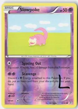Slowpoke 32/83 Common Generations Pokemon Reverse Holo Lightly Played - Image 1