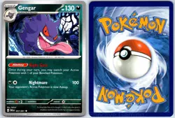 Gengar 057/091 Uncommon Paldean Fates Pokemon NM Nelnal - Image 3